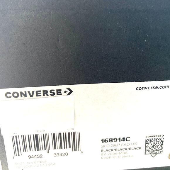 Converse SKID GRIP CVO Casual Leather Low Top Black Shoes Women Size 6.5 168914C - Picture 10 of 11